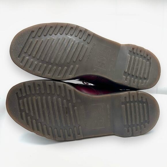 Dr. Doc Martens US7 Vintage 1980s England MIE Soft Red Pascal 8 Eyelet 1460 UK5 - Picture 9 of 11